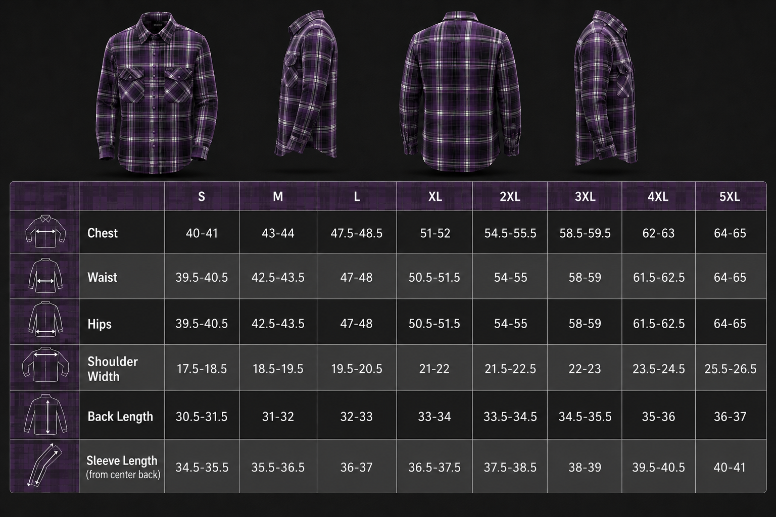 Men's size guide